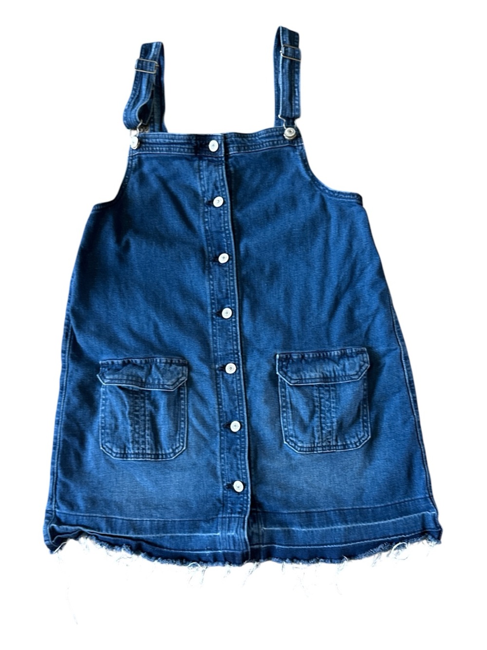 American Eagle Outfitters Dark Blue Denim Overall Dress